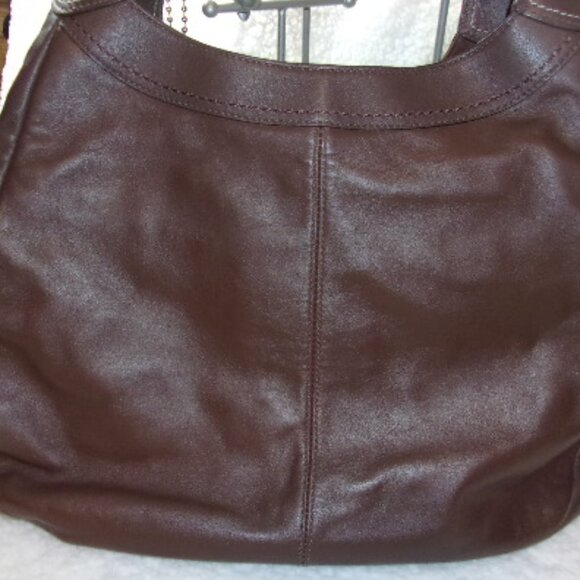 E-132 COACH LYNN SOHO BROWN HOBO BAG - Picture 6 of 15